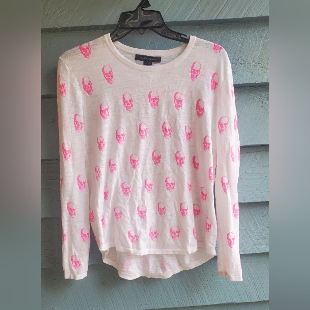 Skull Cashmere Pink Skull Sweater - Picture 1 of 5